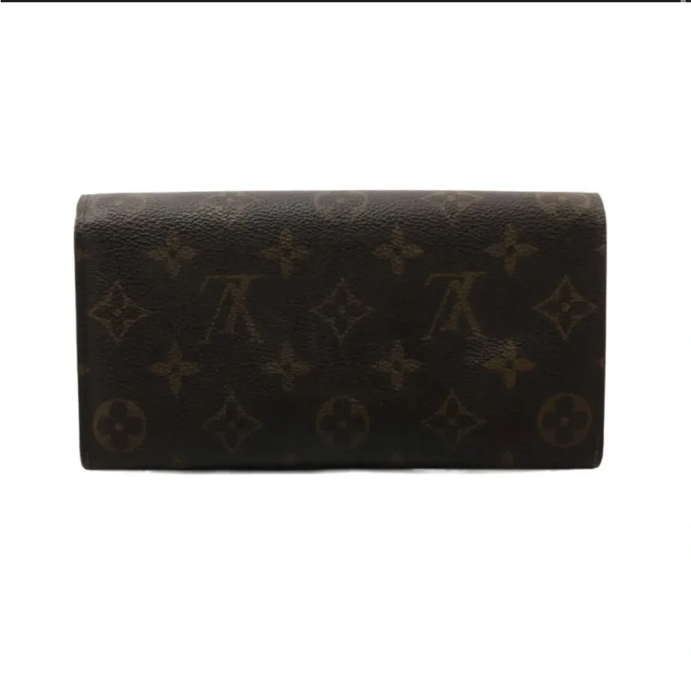 Authentic Louis Vuitton Monogram Sarah Wallet Brown Canvas Long Snap - Picture 4 of 11